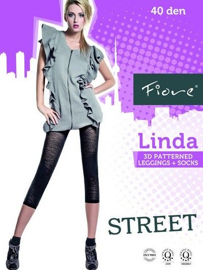 3/4-leggings och sockor i microfiber med m