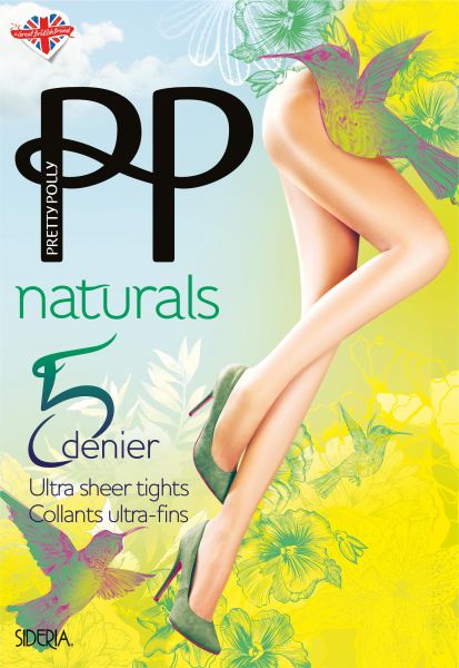 Tunn strumpbyxa utan mönster Naturals 5 denier sideria från Pretty Polly