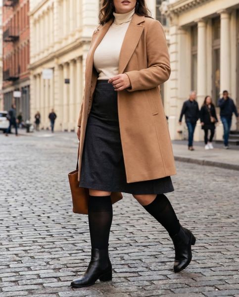 Bekväma plus size knästrumpor Fit 50 från Glamory