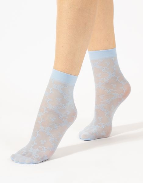 Cette - Tunna sockor med blommönster