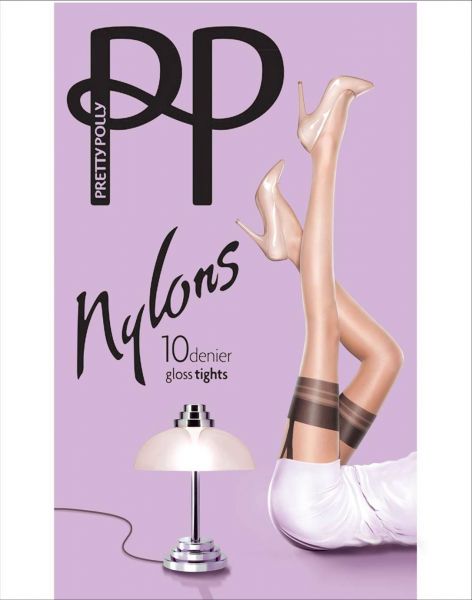 Glansig strumpbyxa med mönster i stockings-look Nylons 10 DEN från Pretty Polly