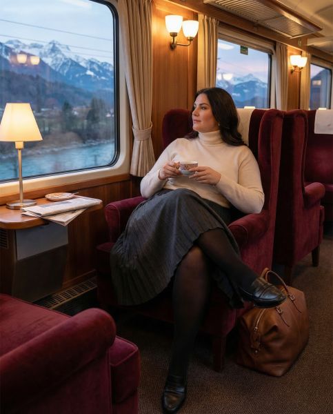 Plus size strumpbyxa med inbyggd kompression Vital 70 DEN från Glamory