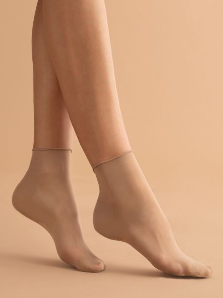 Fiore - Tunna sockor med bekväm rullad kant 15 DEN
