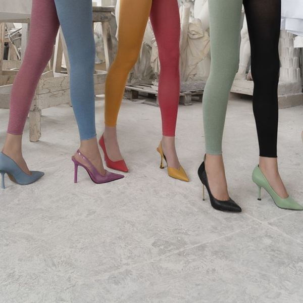 Heltäckande legging med bomull från Trasparenze