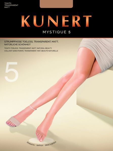 Kunert Mystique 5 Toeless - Ultra transparent, matt sommar strumpbyxa med öppen tå