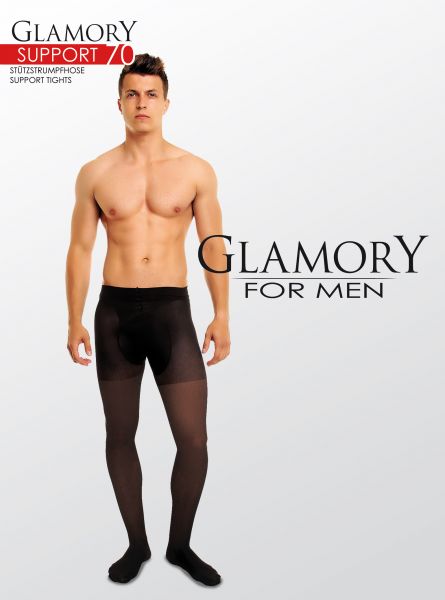 Heltäckande plus size strumpbyxa för män med inbyggd kompression Support 70 från Glamory