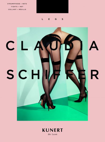 Claudia Schiffer Legs KUNERT de Luxe - Strumpbyxa med nät- och stockings-look Bow