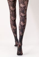 Elegant tulle strumpbyxa med blommigt spetsmönster från Oroblu Elegant tulle strumpbyxa med blommigt spetsmönster från Oroblu