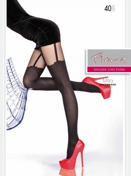 Strumpbyxa med förföriskt mönster i stockings-look Milla 40 den från Fiore