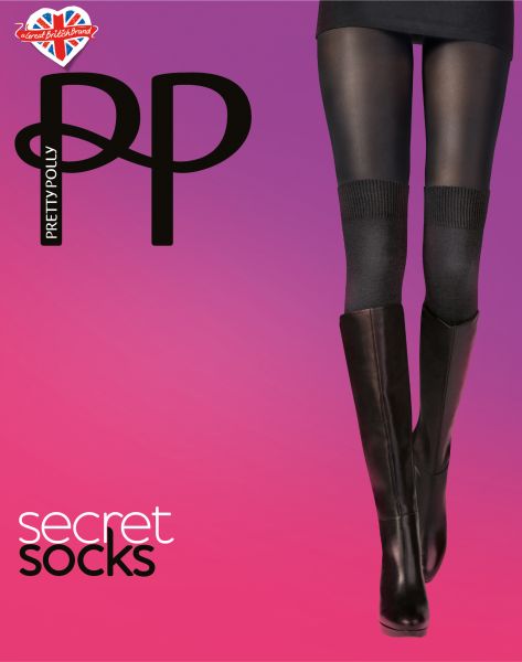 Heltäckande strumpbyxa med overknee sockor all-in-one Secret Socks från Pretty Polly