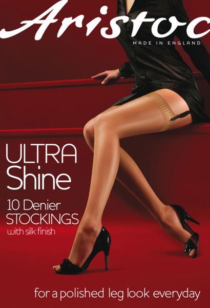 Glansiga stockings Ultra Shine 10 DEN från Aristoc