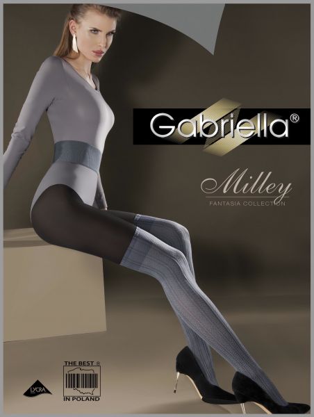 Gabriella - Randig strumpbyxa i overknee-look