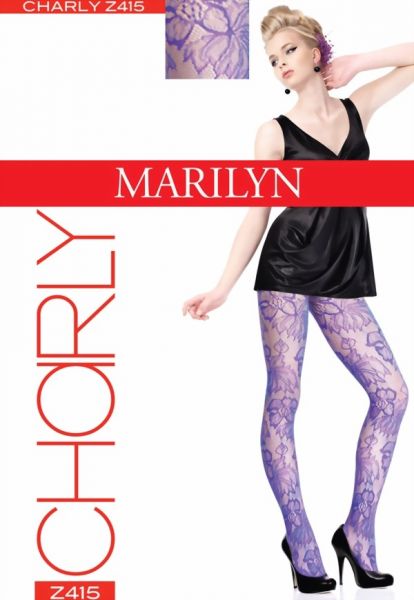 Marilyn Naetstrumpbyxor med blommigt moenster Charly, 20 DEN