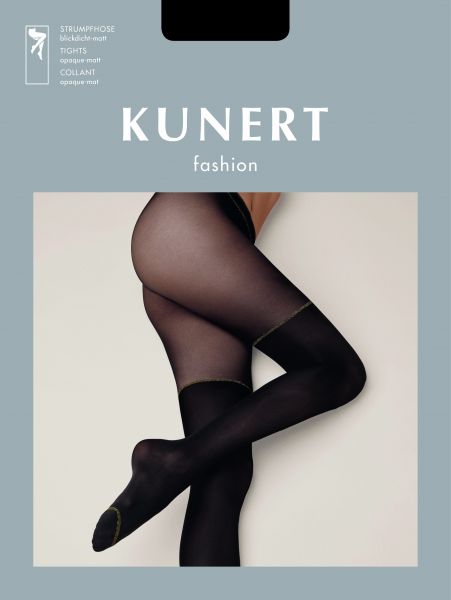 Kunert - Elegant, heltäckande strumpbyxa med glittrig mönster och overknee-look