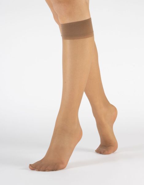 Cette - 2 par släta knästrumpor av återvunnen polyamid