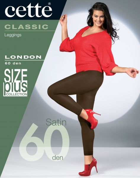 Cette Size Plus Collection - Heltäckande plus size legging utan mönster London