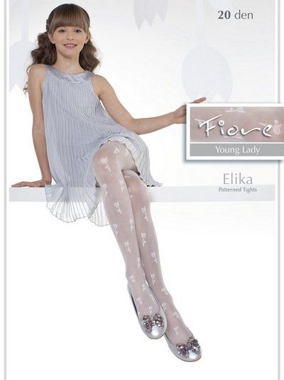 Elegant barnstrumpbyxa med blommigt m
