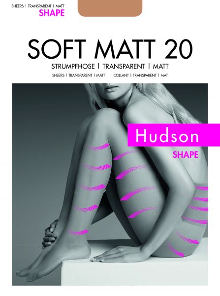 Figurformande tunn matt strumpbyxa utan mönster Soft Matt Shape 20 från Hudson