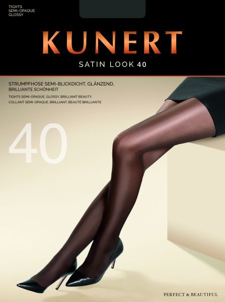 Kunert - Semi-heltäckande glansig strumpbyxa Satin Look 40 utan mönster