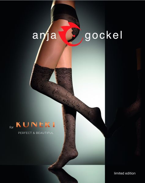 Anja Gockel for Kunert - Designer-strumpbyxa i trendigt overknee-look