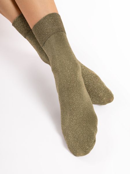 Fiore - Ogenomskinliga sockor med guldglitter