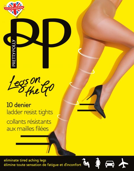 Pretty Polly Legs on the Go - Strumpbyxa med inbyggd kompression mycket motståndskraftiga mot maskor
