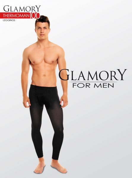 Heltäckande plus size legging för män Thermoman från Glamory