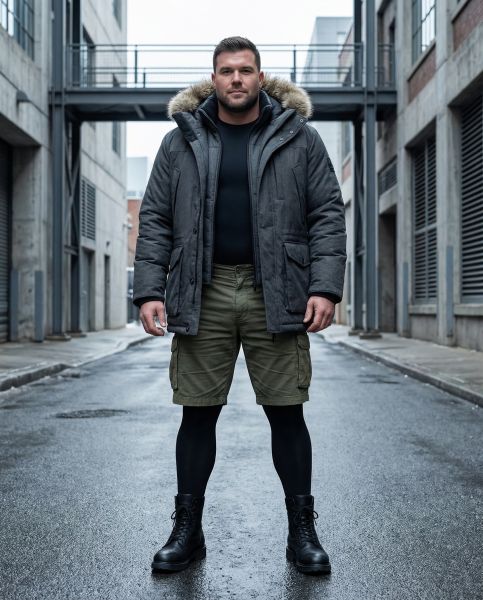 Heltäckande plus size strumpbyxa för män med inbyggd kompression Support 70 från Glamory