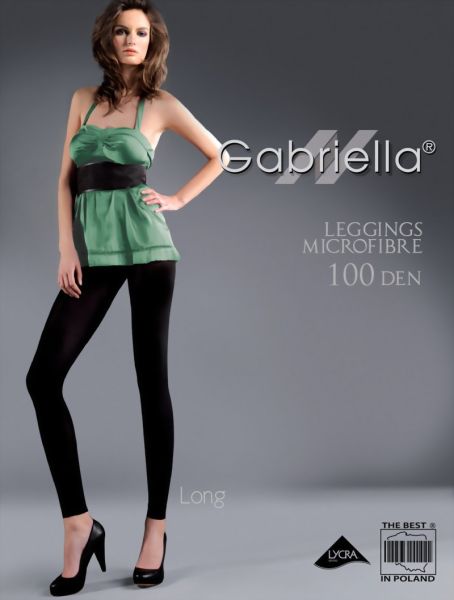 Gabriella Leggings i microfiber utan moenster 100 DEN