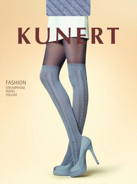 Kunert Eleganta strumpbyxor med randmoenster i overknee-look Diagonal Cable