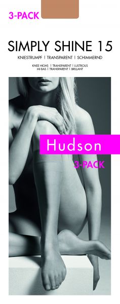 Hudson - 3 par glansiga knästrumpor Simply Shine 15