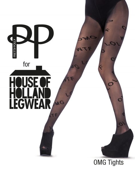 Strumpbyxa med mönster OMG från House of Holland for Pretty Polly