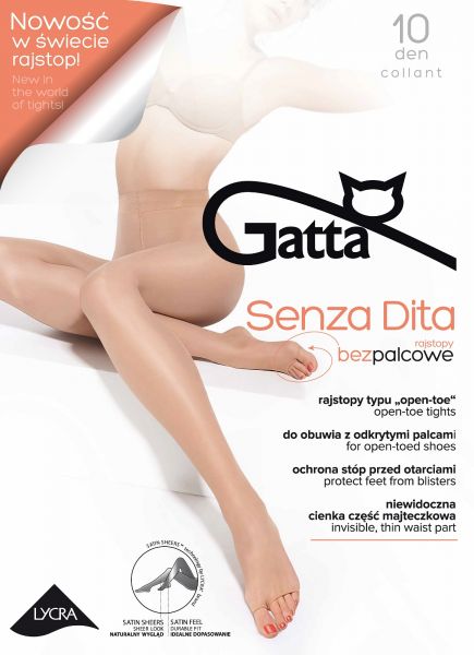 Gatta Senza Dita Toeless - Tunn strumpbyxa med öppen tå