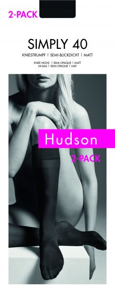 Hudson - 2 par halv-heltäckande knästrumpor Simply 40