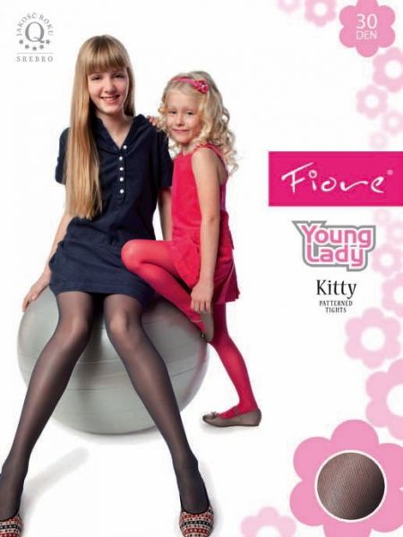 Fiore Barnstrumpbyxor med diskret moenster Kitty 30 DEN