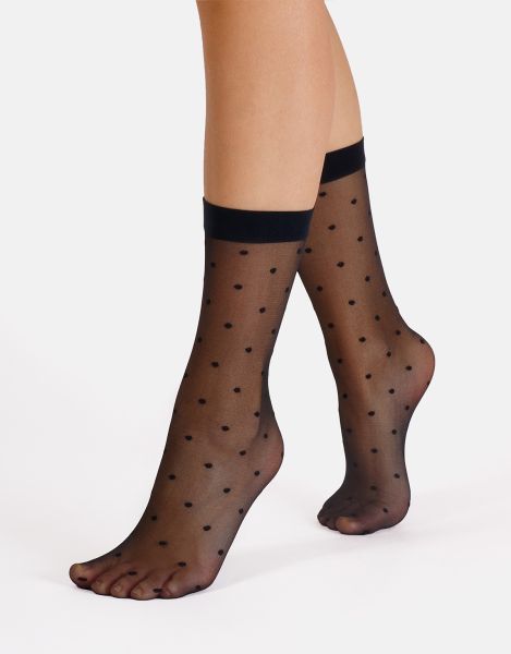 Cette - Tunna sockor med prickmönster