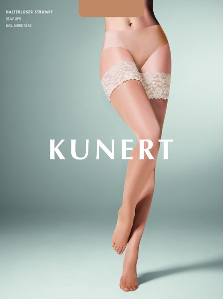 Eleganta, tunna stay-ups med spetskant från Kunert