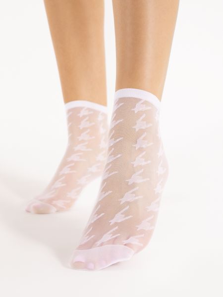 Fiore - Tunna sockor med pepita mönster, 20 denier